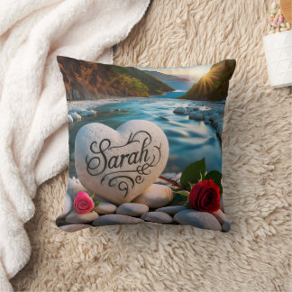 Coussin La pierre de Sunset River de Sarah
