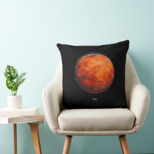 Coussin La planète rouge : Aquarelle de Mars