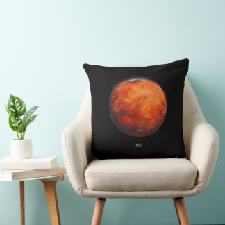 Coussin La planète rouge : Aquarelle de Mars