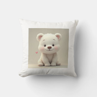 Coussin La plus belle cusion d'ours blanc