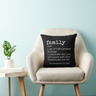 Coussin La plus grande bénédiction de la vie familiale mod