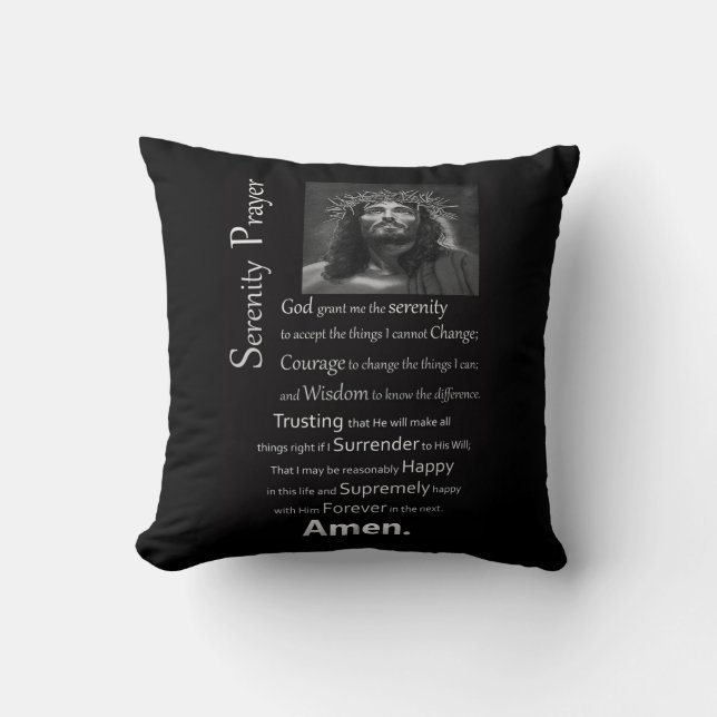 Coussin La prière de sérénité (Recto)