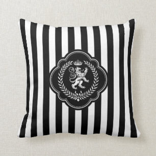 Coussin La rayure écossaise de lion personnalisent