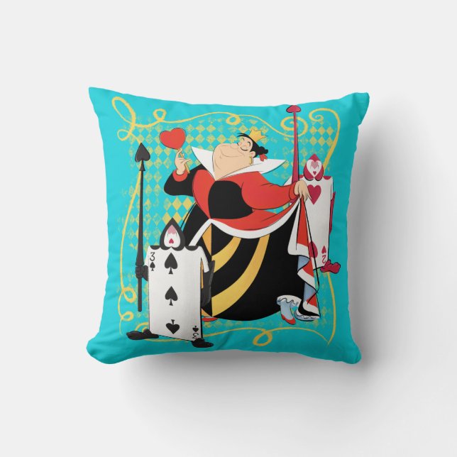 Coussin La Reine des Coeurs| Les soldats de la Queen's Car (Recto)