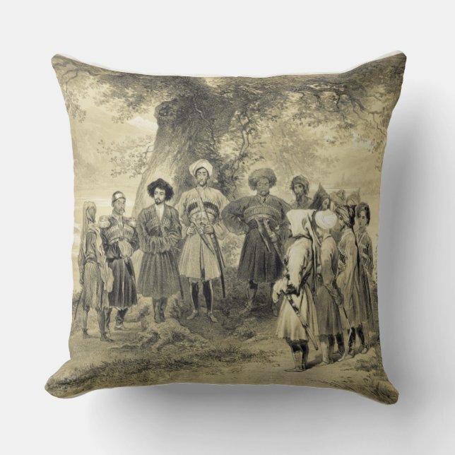 Coussin La Réunion des princes de Tcherkesse, vallée de (Recto)