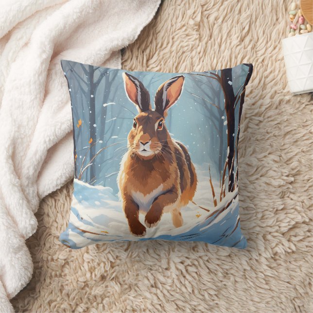 Coussin La Révélation De La Neige : La Course Du Lièvre (Couverture)