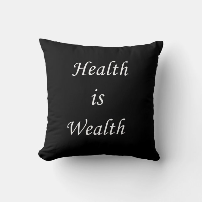 Coussin La santé est richesse (Recto)