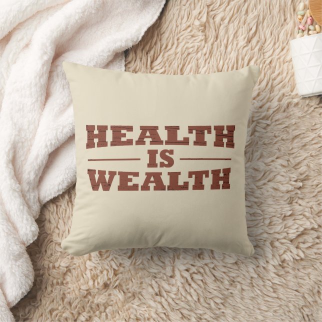 Coussin La santé est richesse (Couverture)