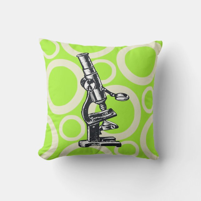 Coussin La Science chic - microscope (Recto)