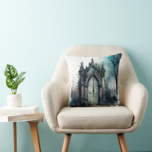 Coussin La série Porte de Cimetière Gothique Design 11