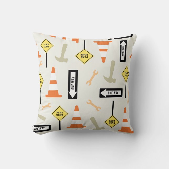 Coussin La signalisation autoguide le décor (Recto)