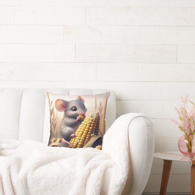 Coussin La Souris Mange Du Maïs Sur Le Fouet (Canapé)