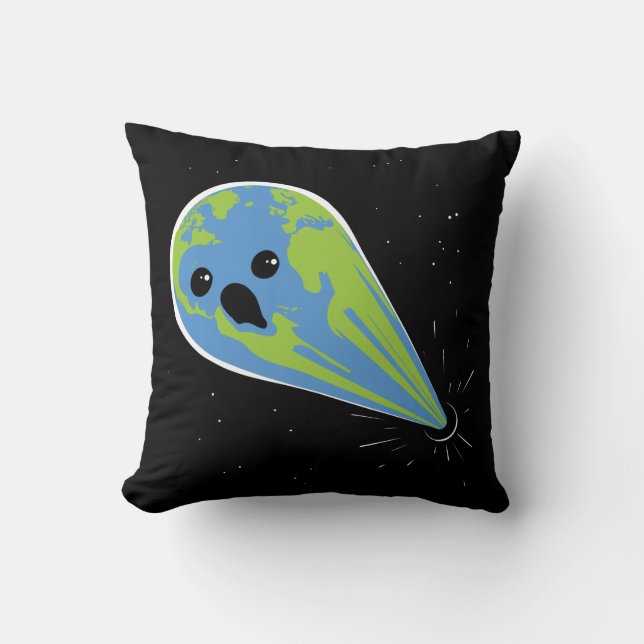 Coussin La terre contre le trou noir (Recto)