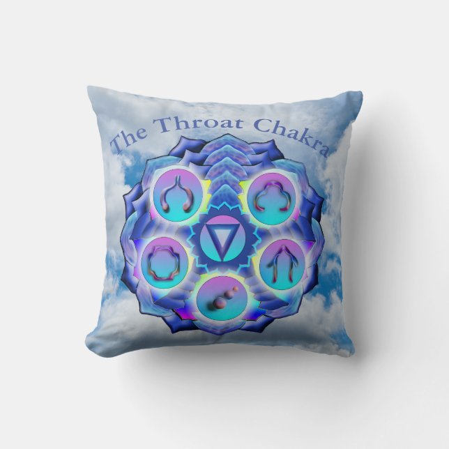 Coussin La Throat Chakra - Symbole de la vie respiratoire (Recto)