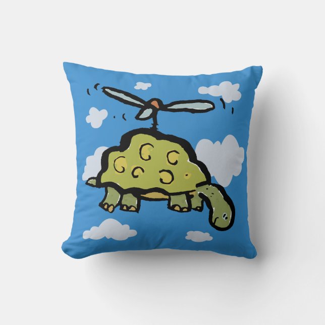 Coussin la tortue hélicoptère (Recto)