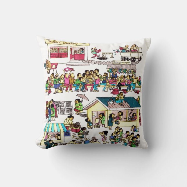 Coussin La tranche de vie de Larry Alcala (Recto)