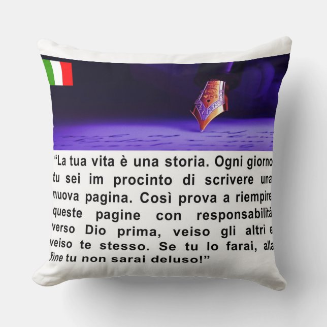 Coussin La tua vita è una storia (Recto)
