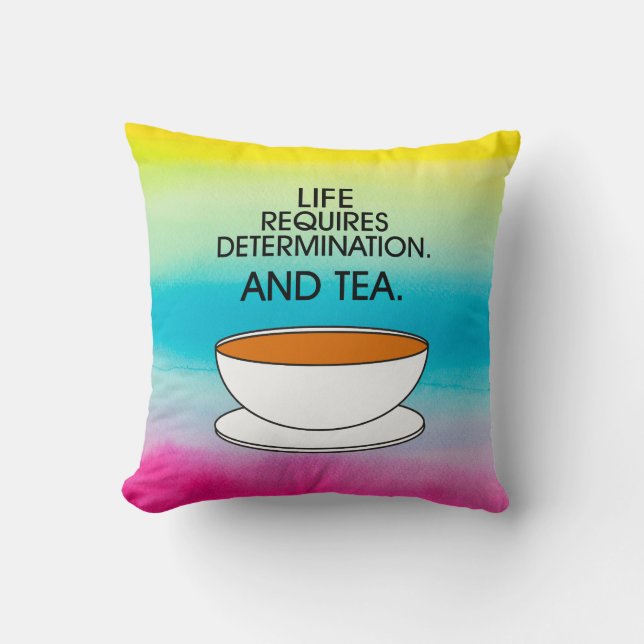 Coussin La Vie Artistique Nécessite Détermination + Citati (Recto)