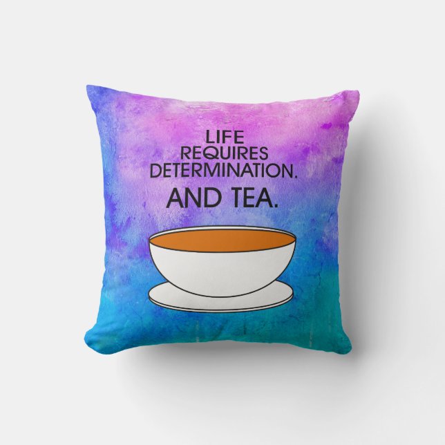 Coussin La Vie Artistique Nécessite Détermination + Citati (Recto)