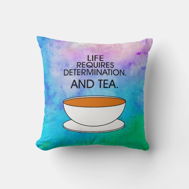 Coussin La Vie Artistique Nécessite Détermination + Citati (Recto)
