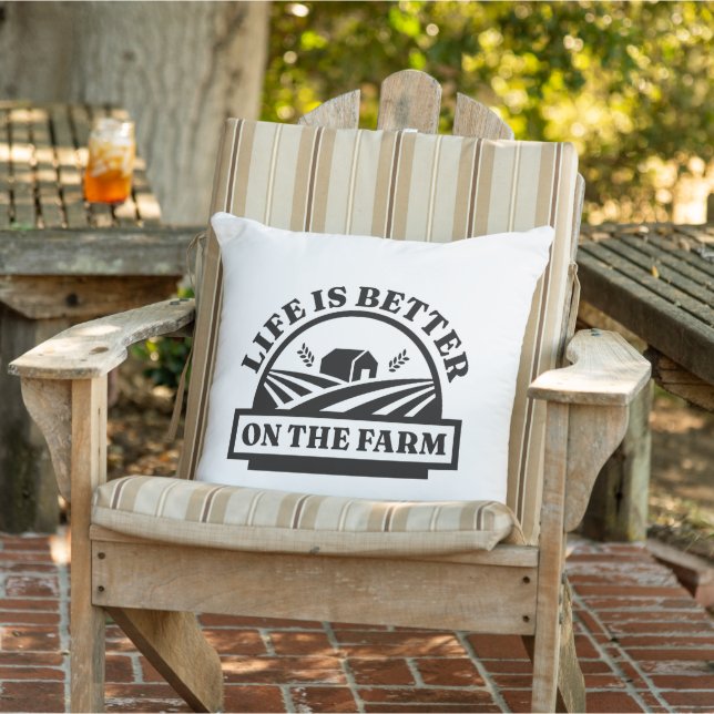 Coussin La Vie Est Meilleure À La Ferme (Chaise)