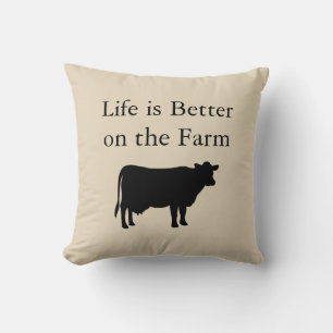 Coussin La vie est meilleure à la ferme Agriturismo Throw 