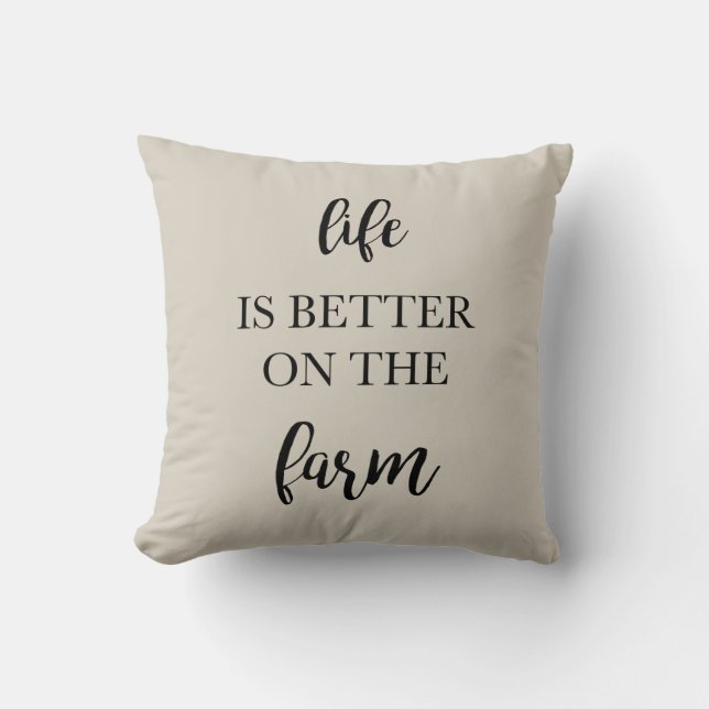 Coussin La vie est meilleure à la ferme Agriturismo Throw  (Recto)