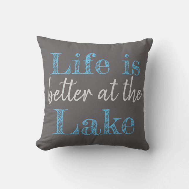 COUSSIN LA VIE EST MEILLEURE AU LAC (Recto)