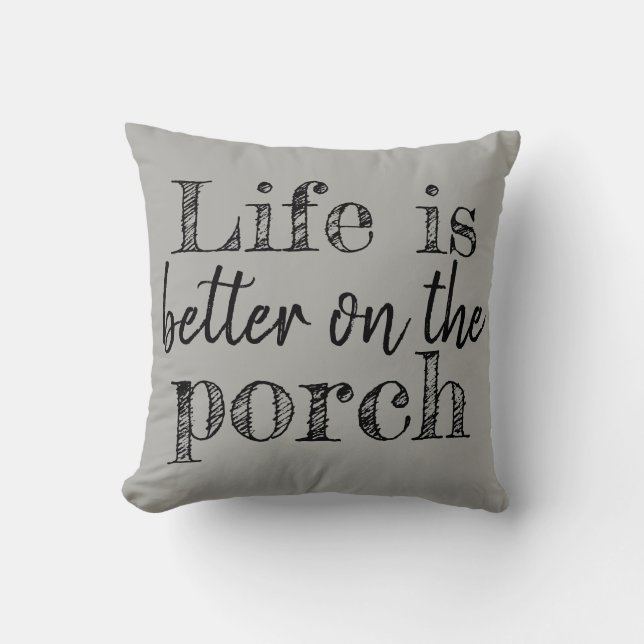 COUSSIN LA VIE EST MEILLEURE SUR LE PORCHE (Recto)