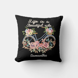 Coussin La vie est une belle promenade citations Floral Gi
