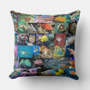 Coussin La vie marine personnalisée des récifs coralliens