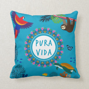 Coussin La vie sauvage de Pura Vida - du Costa Rica