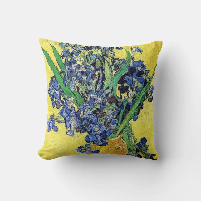 Coussin La vie toujours avec des iris Vincent van Gogh (Recto)