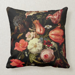 Coussin La vie toujours des fleurs sur un rebord