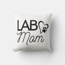 "Lab Mom" Carré Jeu d'oreiller