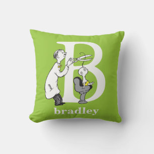 Coussin L'ABC du Dr Seuss : Lettre B - Blanc   Ajoutez vot