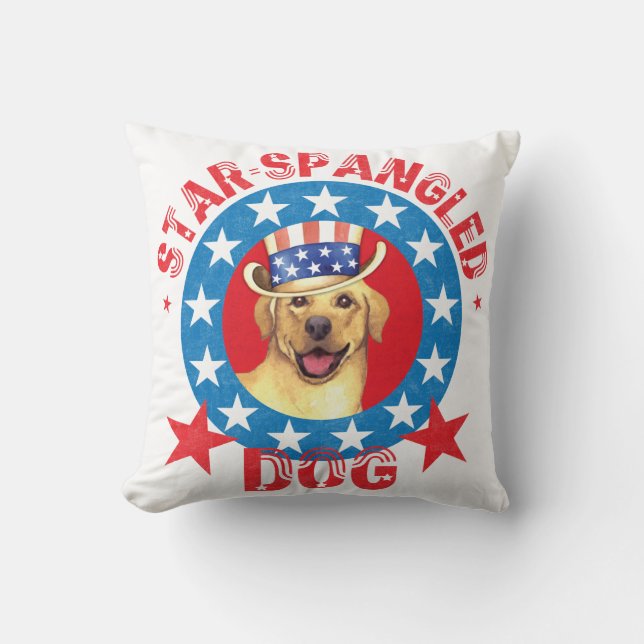 Coussin Laboratoire Jaune Patriotique (Recto)