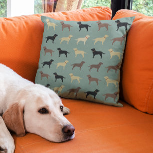 Coussin Laboratoires de Motif des silhouettes de chien des