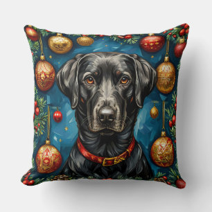 Coussin Labrador de Noël