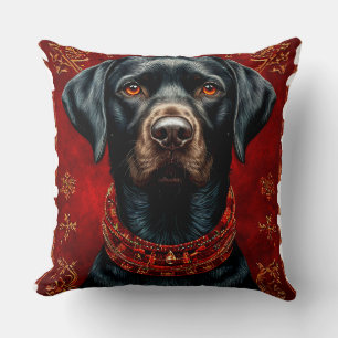 Coussin labrador de Noël chien