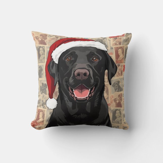 Coussin Labrador noir (Recto)