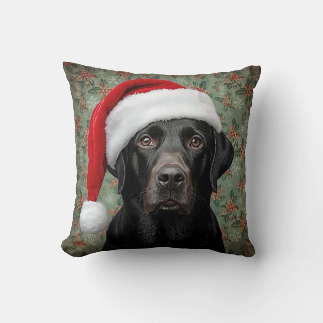 Coussin Labrador noir (Recto)