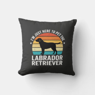 Coussin Labrador Retriever Rétro Caresse de Chien