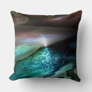 Coussin Lac avec des ondulations dans le désert de nuit, n
