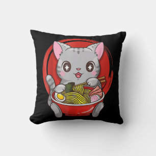 Coussin L'adolescent officiel Ramen Cat Anime Kawaii Neko