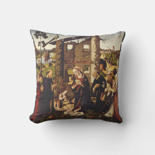 Coussin L'Adoration par Biagio d'Antonio Art Médiéval