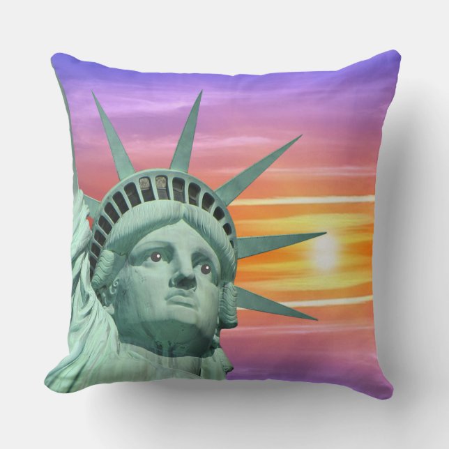 Coussin Lady Liberty et Sunrise (Recto)