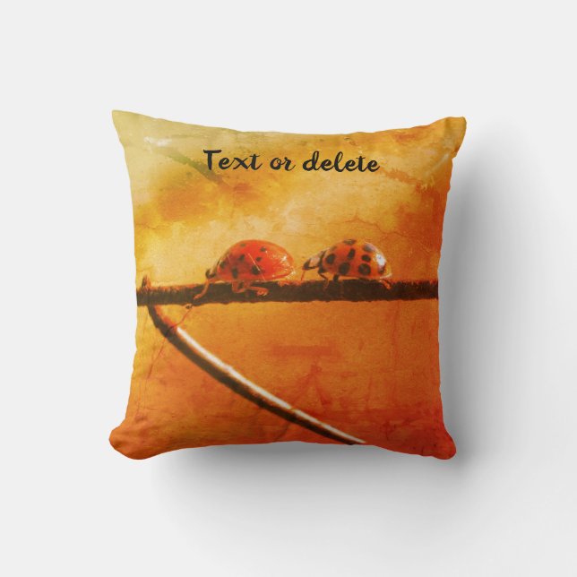 Coussin Ladybugs Suivre Le Leader Abstrait Personnalisé (Recto)