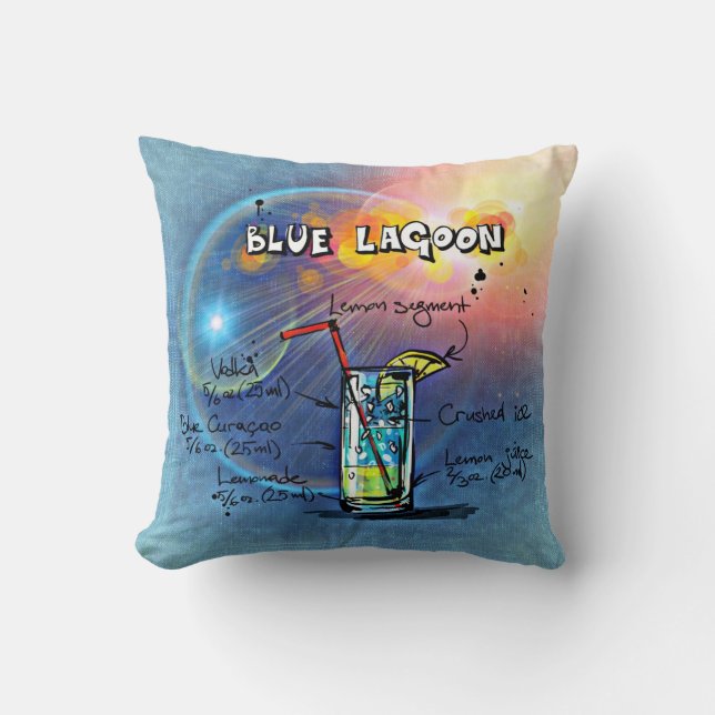 Coussin Lagon Bleu (#12 sur 12 jeux de recettes de boisson (Recto)