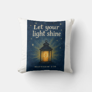 Coussin Laisser Briller Votre Lumière - Matthieu 5:16